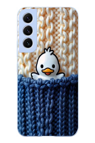 Le Balvo Samsung Galaxy S22 Uyumlu Gülen Ördek Yavrusu Baskılı Silikon Kılıf ürün görseli 1