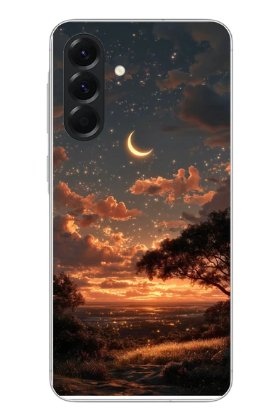Le Balvo Samsung Galaxy A56 Uyumlu Ay Gecesi Baskılı Silikon Kılıf ürün görseli 1