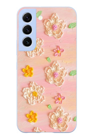 Le Balvo Samsung Galaxy S22 Uyumlu Pastel Papatya Baskılı Silikon Kılıf ürün görseli 1