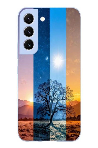 Le Balvo Samsung Galaxy S22 Uyumlu Gündoğumu Mevsimi Baskılı Silikon Kılıf ürün görseli 1