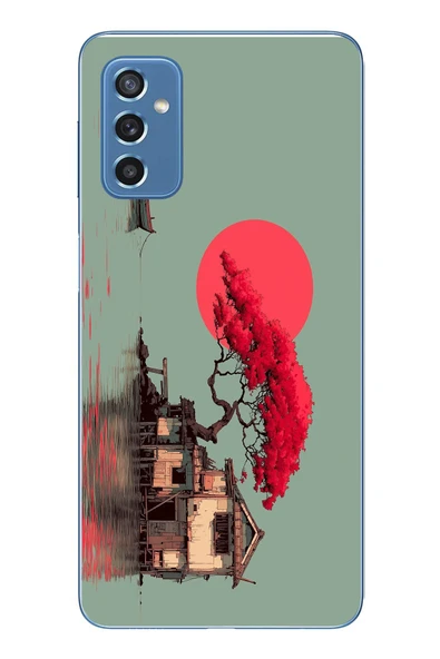 Le Balvo Samsung Galaxy M52 Uyumlu Sahil Evi Baskılı Silikon Kılıf ürün görseli 1