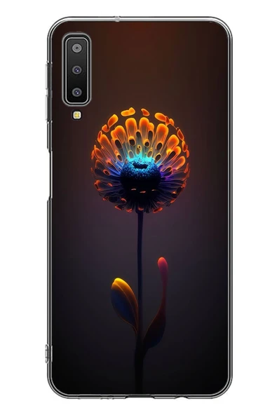 Le Balvo Samsung Galaxy A7 2018 Uyumlu Büyülü Çiçek Baskılı Silikon Kılıf ürün görseli 1