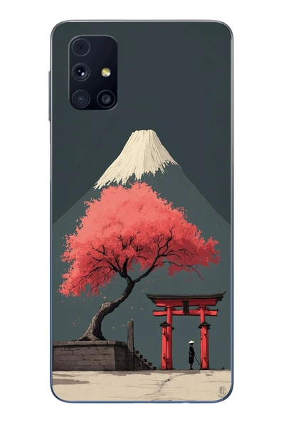 Le Balvo Samsung Galaxy M31s Uyumlu Fuji Dağı Baskılı Silikon Kılıf ürün görseli 1