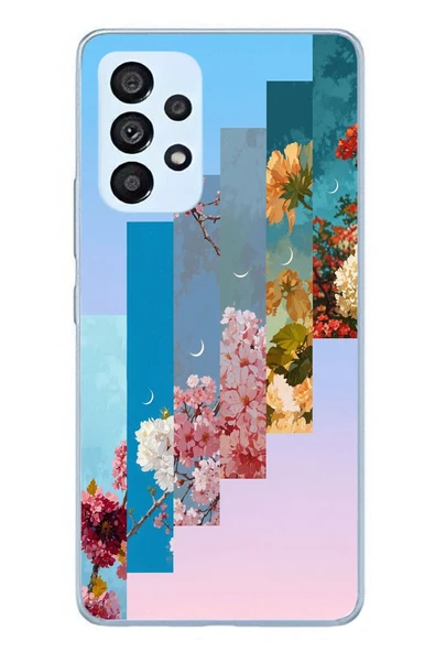 Le Balvo Samsung Galaxy A53 Uyumlu Dik Çiçek Tabloları Baskılı Silikon Kılıf ürün görseli 1