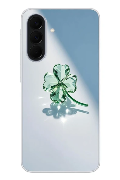 Le Balvo Samsung Galaxy A37 Uyumlu Yeşil Yonca Baskılı Silikon Kılıf ürün görseli 1