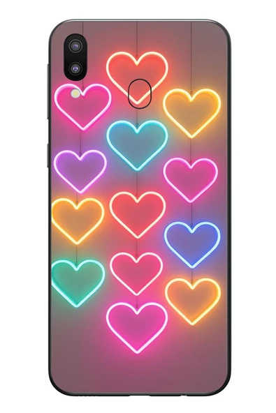 Le Balvo Samsung Galaxy M31 Uyumlu Neon Kalpler Baskılı Silikon Kılıf ürün görseli 1