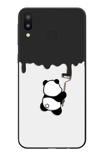 Le Balvo Samsung Galaxy M20 Uyumlu Boyacı Panda Baskılı Silikon Kılıf ürün görseli 1