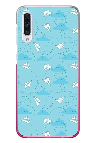 Le Balvo Samsung Galaxy A50 Uyumlu Kağıttan Uçak Baskılı Silikon Kılıf ürün görseli 1