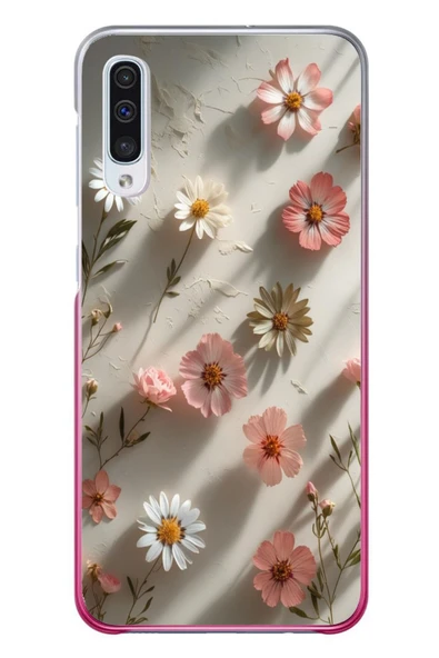 Le Balvo Samsung Galaxy A50 Uyumlu Papatya Çiçekleri Baskılı Silikon Kılıf ürün görseli 1