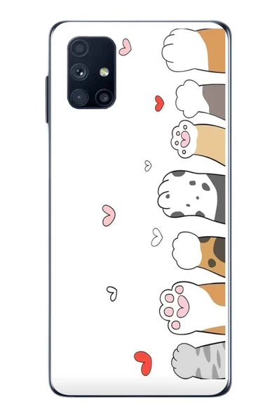 Le Balvo Samsung Galaxy M51 Uyumlu Kedi Harekatı Patileri Baskılı Silikon Kılıf ürün görseli 1