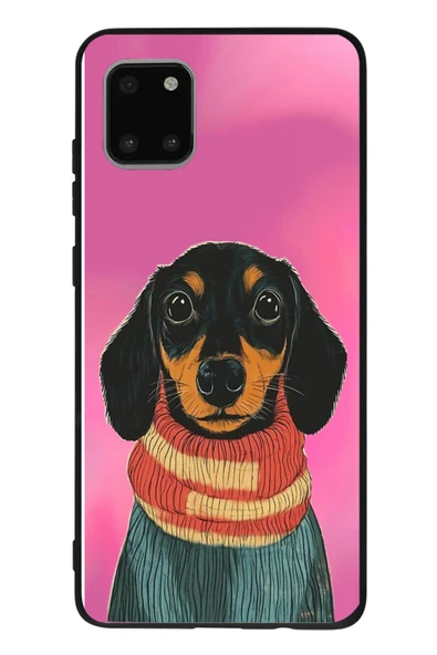 Le Balvo Samsung Galaxy Note 10 Lite Uyumlu Sevimli Siyah Köpek Baskılı Silikon Kılıf ürün görseli 1