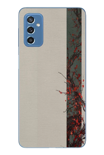 Le Balvo Samsung Galaxy M52 Uyumlu Sade Sonbahar Sarmaşık Baskılı Silikon Kılıf ürün görseli 1