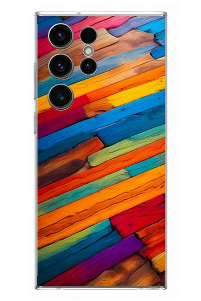 Le Balvo Samsung Galaxy S23 Ultra Uyumlu Renk Geçişleri Baskılı Silikon Kılıf ürün görseli 1