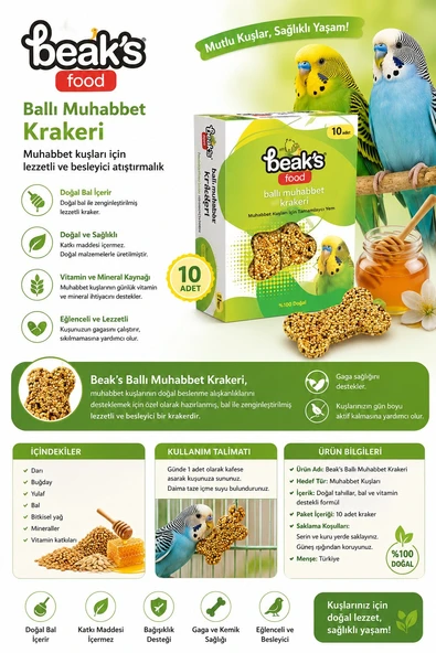 Bal Aromalı Kuş Krakeri 10'lu - Resim 2