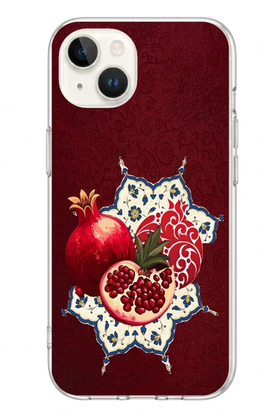 Le Balvo İphone 13/14 Uyumlu Nar Retro Baskılı Silikon Kılıf ürün görseli 1
