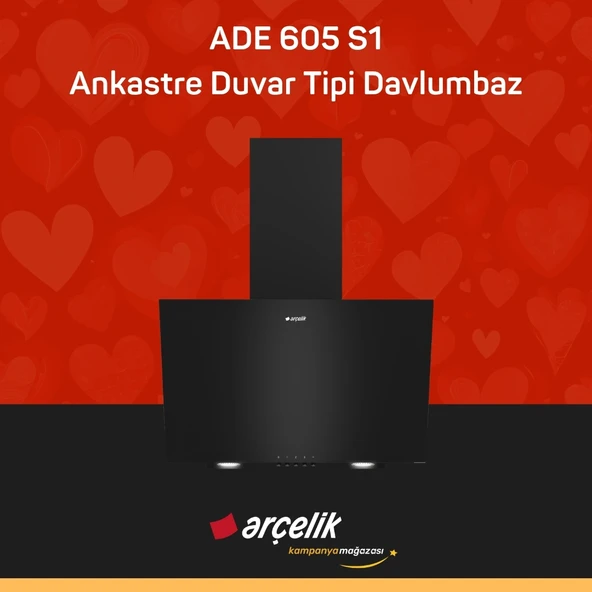 ARÇELİK ADE 605 S1 Ankastre Duvar Tipi Davlumbaz ürün görseli 1