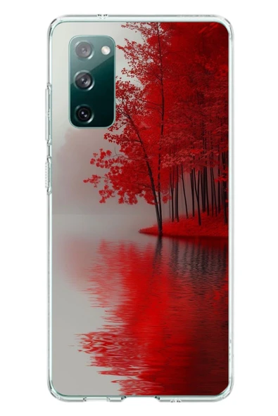 Le Balvo Samsung Galaxy S20 FE Uyumlu Sonbahar Gölü Baskılı Silikon Kılıf ürün görseli 1