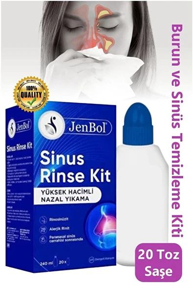 JENBOL BURUN VE SİNÜS TEMİZLEME KİTİ 240 ML 20 Lİ ürün görseli 1