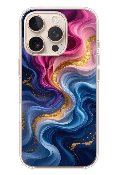 Le Balvo İphone 16 Pro Uyumlu Renk Katranı Baskılı Silikon Kılıf ürün görseli 1
