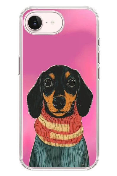 Le Balvo İphone 17e Uyumlu Sevimli Siyah Köpek Baskılı Silikon Kılıf ürün görseli 1