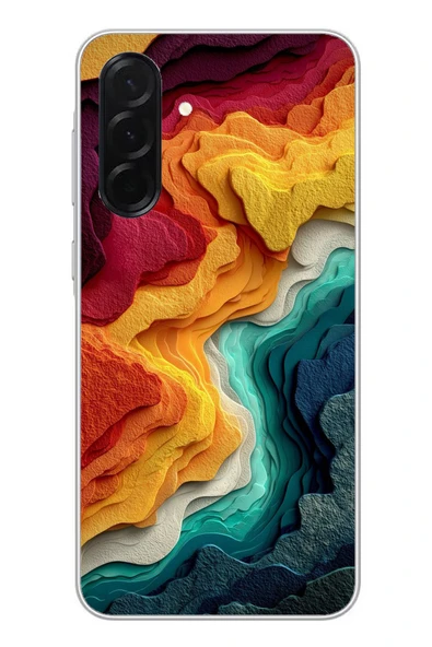 Le Balvo Samsung Galaxy A36 Uyumlu Renk Dalgaları Baskılı Silikon Kılıf ürün görseli 1