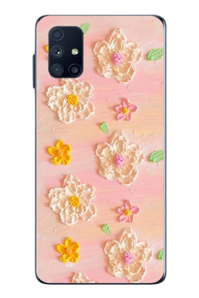 Le Balvo Samsung Galaxy M51 Uyumlu Pastel Papatya Baskılı Silikon Kılıf ürün görseli 1