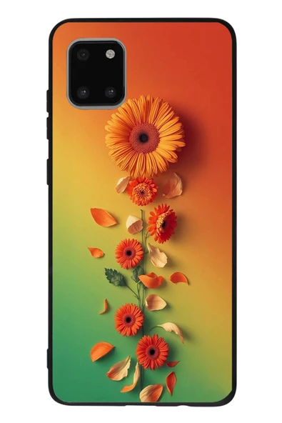 Le Balvo Samsung Galaxy Note 10 Lite Uyumlu Ayçiçeği Bükleleri Baskılı Silikon Kılıf ürün görseli 1