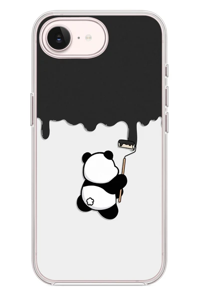 Le Balvo İphone 17e Uyumlu Boyacı Panda Baskılı Silikon Kılıf ürün görseli 1