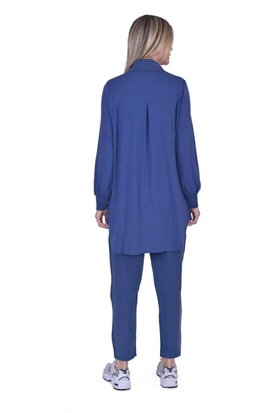 invee Modal Penye Gömlek 6926 indigo - Resim 2