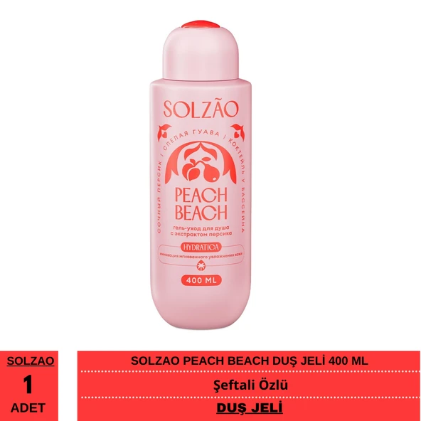 Solzao Peach Beach Şeftali Özlü Duş Jeli 400 ml - Resim 2