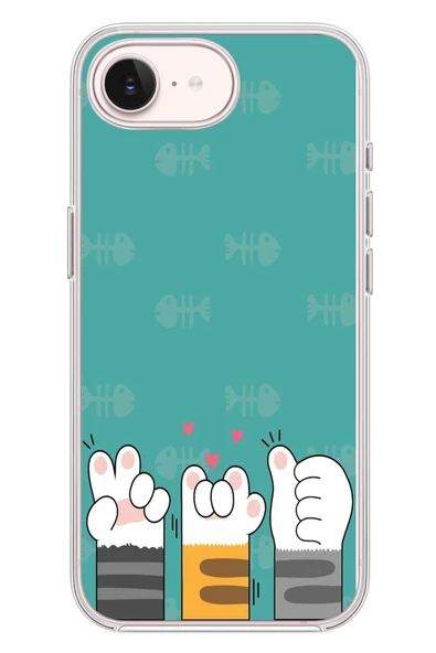 Le Balvo İphone 17e Uyumlu Kedi Patileri Baskılı Silikon Kılıf ürün görseli 1