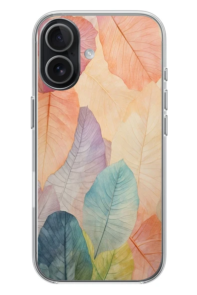Le Balvo İphone 17 Uyumlu Hafif Yapraklar Baskılı Silikon Kılıf ürün görseli 1