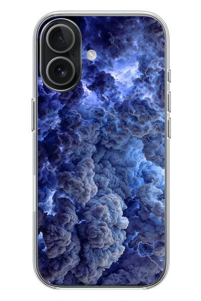 Le Balvo İphone 17 Uyumlu Mor Bulutlar Baskılı Silikon Kılıf ürün görseli 1