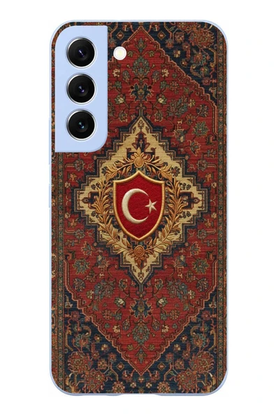 Le Balvo Samsung Galaxy S22 Uyumlu Türkiye Bayraklı Halı Baskılı Silikon Kılıf ürün görseli 1