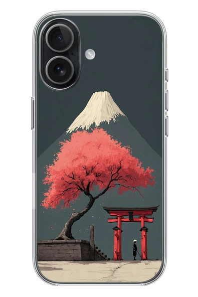 Le Balvo İphone 17 Uyumlu Fuji Dağı Baskılı Silikon Kılıf ürün görseli 1