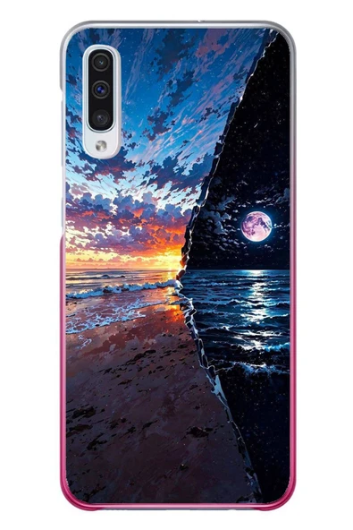 Le Balvo Samsung Galaxy A50 Uyumlu Deniz Günbatımı Baskılı Silikon Kılıf ürün görseli 1