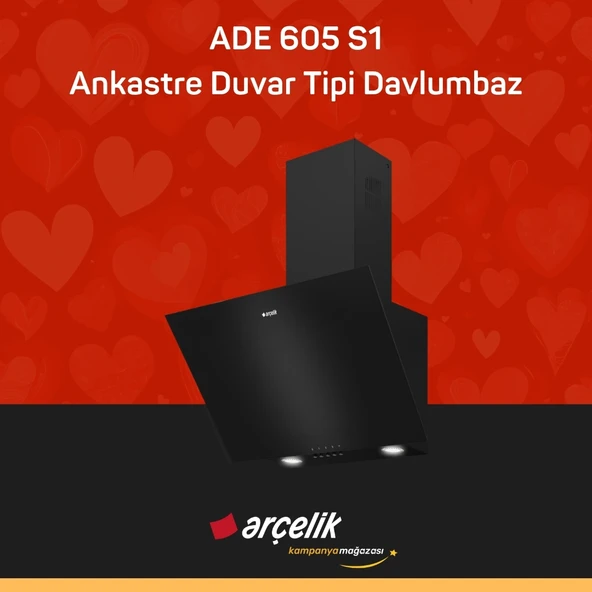 ARÇELİK ADE 605 S1 Ankastre Duvar Tipi Davlumbaz - Resim 2