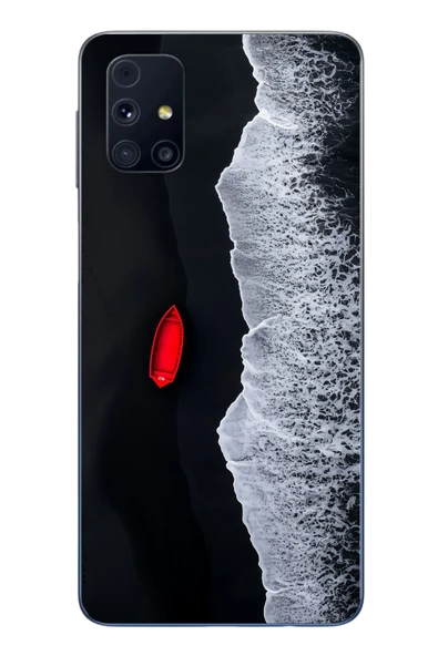 Le Balvo Samsung Galaxy M31s Uyumlu Kırmızı Tekne Yalnız Baskılı Silikon Kılıf ürün görseli 1