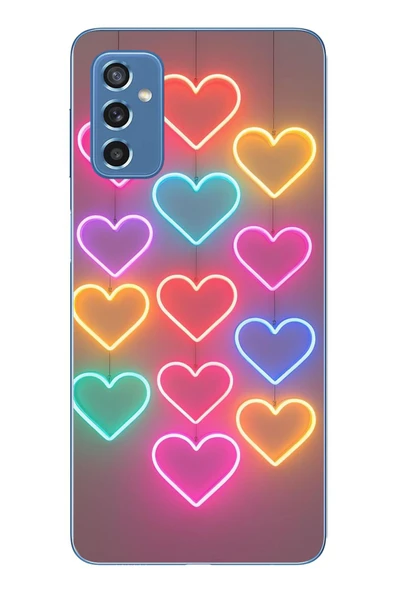 Le Balvo Samsung Galaxy M52 Uyumlu Neon Kalpler Baskılı Silikon Kılıf ürün görseli 1