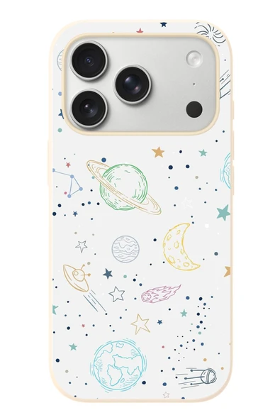 Le Balvo İphone 17 Pro Uyumlu Uzay Yolculuğu Baskılı Silikon Kılıf ürün görseli 1