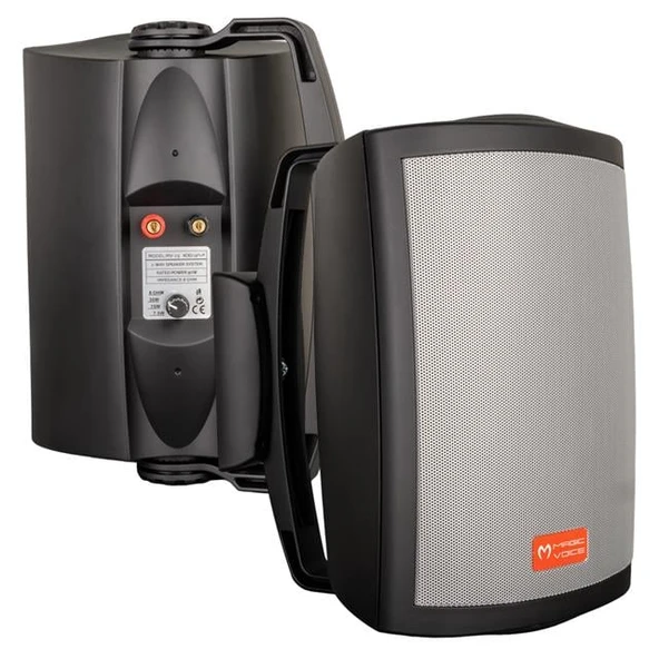 Magicvoice MV-25 16 Cm 80W 2 Yollu Siyah Sütun Hat Trafolu Hoparlör 2'li Takım ürün görseli 1