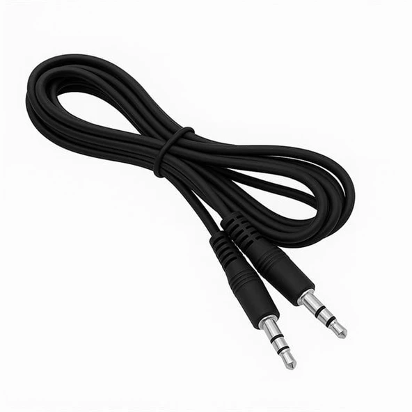 Powermaster PM-26896 Siyah 3.5 Mm Stereo Erkek-Erkek 1.5 Metre Aux Kablo ürün görseli 1