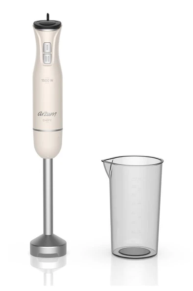 Arzum AR1139 Chefy El Blender 1500W, 2 Kademeli, Karıştırma Kabı, Beyaz ürün görseli 1