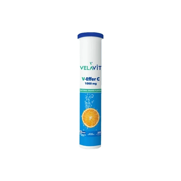 Velavit V-Effer C 1000 mg 20 Efervesan Tablet ürün görseli 1