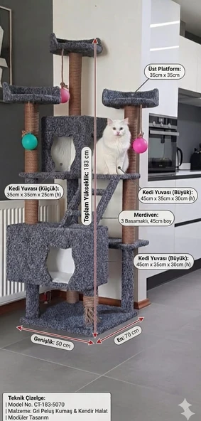 Kedi evi tırmalama - Resim 2