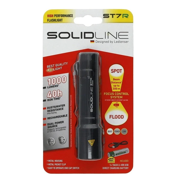 Solidline ST7R Şarjlı El Feneri - Resim 3