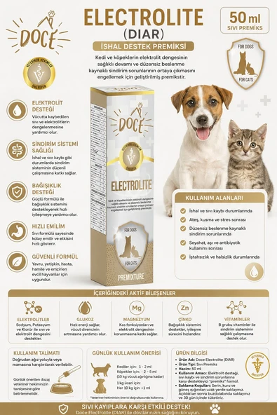 Kedi Köpek Electrolıte (DIAR) 50ML - Resim 2