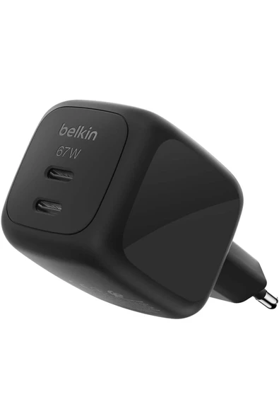 BoostCharge Pro 2 Bağlantı Noktalı USB-C GaN Şarj Cihazı 67 W, 2x USB-C, Siyah ürün görseli 1