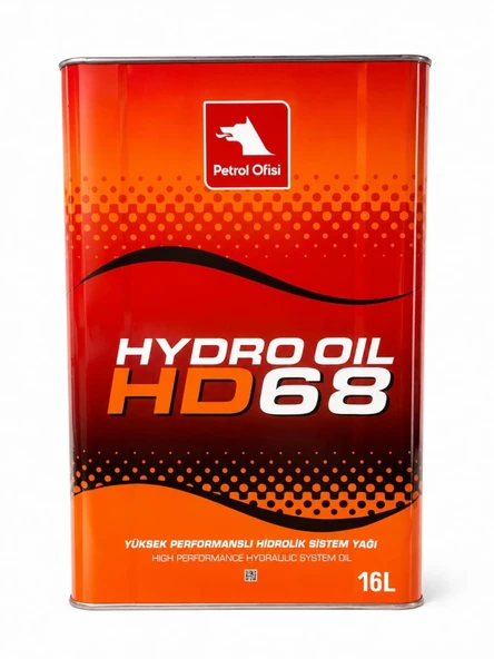 PETROL OFİSİ HYDRO OİL HD 68 HİDROLİK YAĞI 16 Litre ürün görseli 1