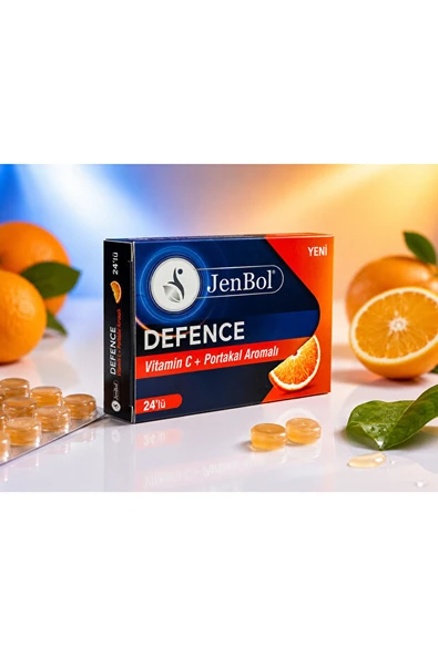 JENBOL DEFENCE VİT.C+LPORTAKAL PASTİL 24 DROPS ürün görseli 1